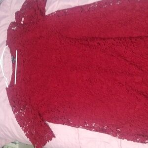 Nina Leonard red dress